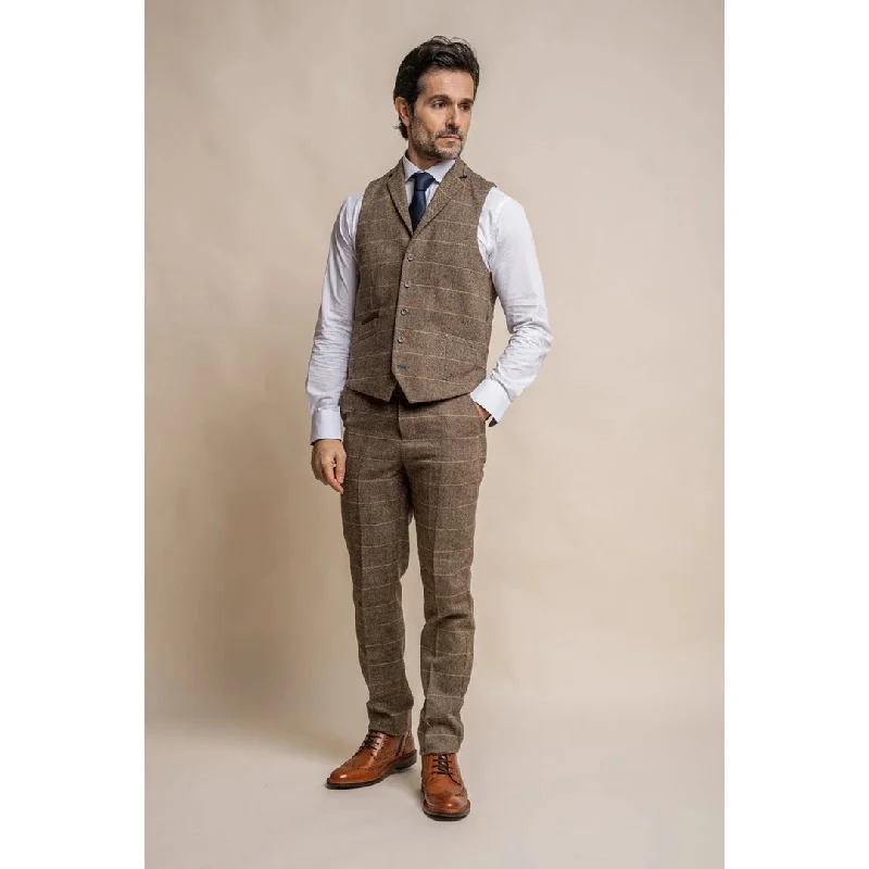 albert-mens-tweed-check-tan-waistcoat