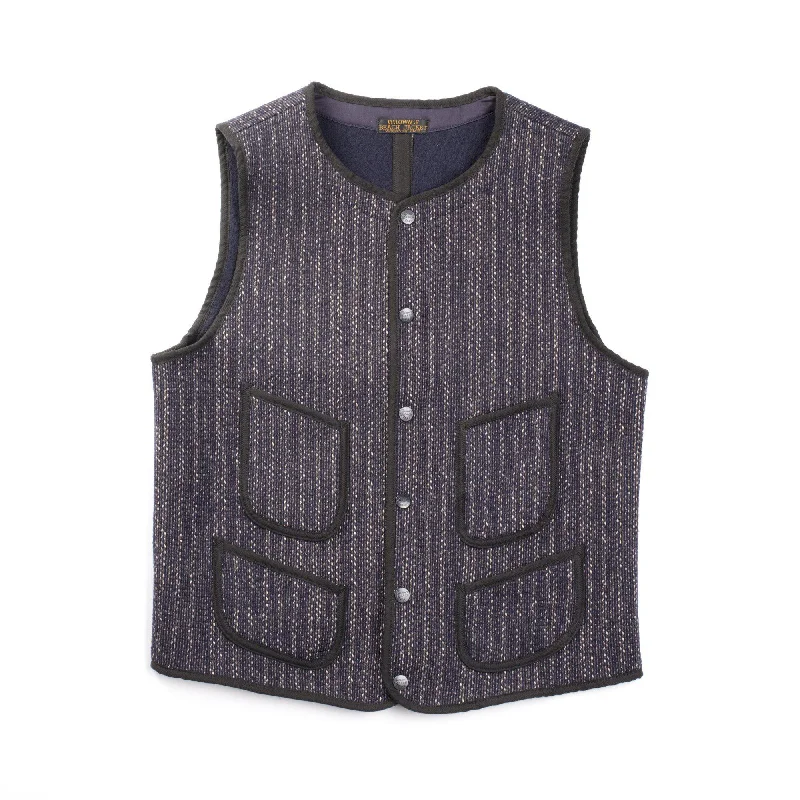 Brown's Beach BBJ-001 Early Vest Navy Stripe