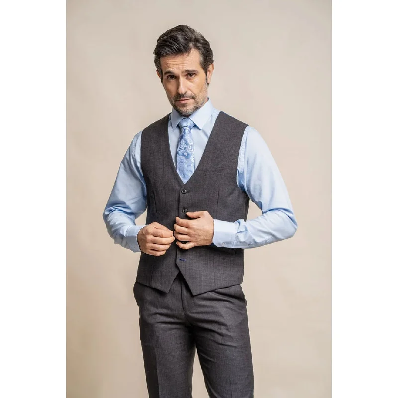 Seeba - Men's Classic Charcoal Waistcoat