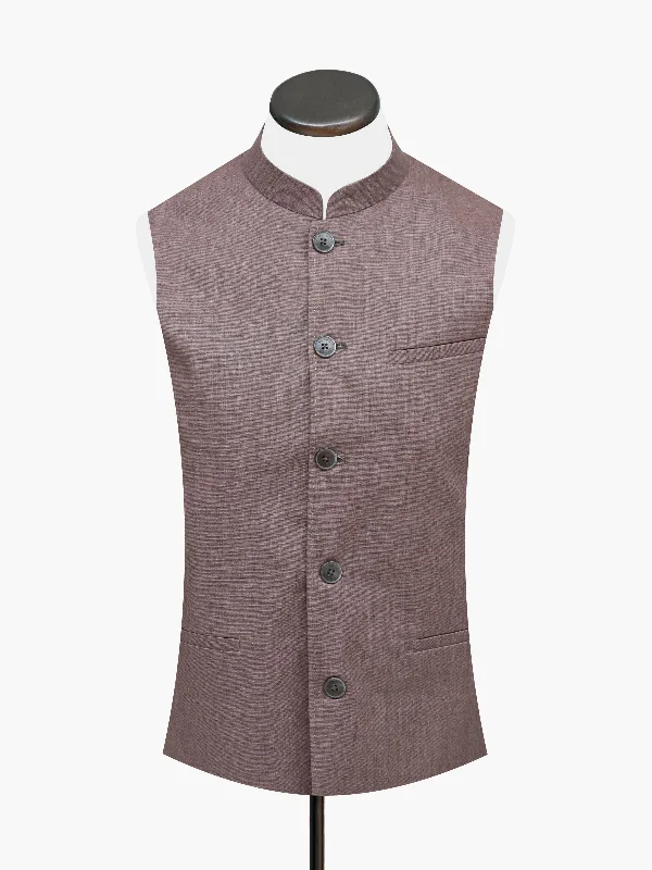 Chestnut Brown Linen Waistcoat