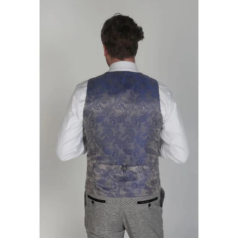 hugo-mens-check-grey-waistcoat