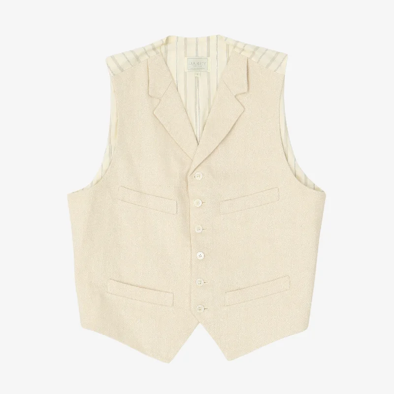 Linen Herringbone Waistcoat