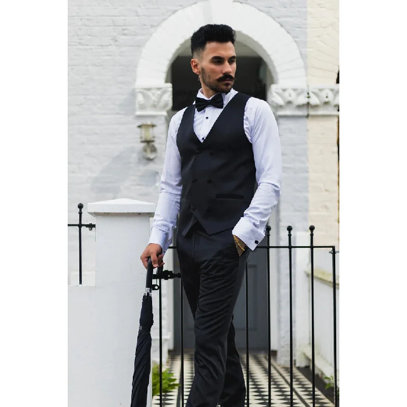 mens-black-satin-double-breasted-waistcoat