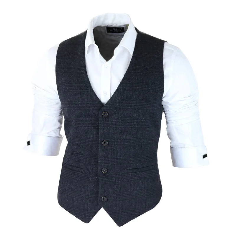 mens-classic-waistcoat-prince-of-wales-check-black-slim-fit-vintage-wedding