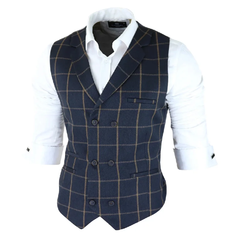 mens-classic-waistcoat-prince-of-wales-check-navy-slim-fit-vintage-wedding