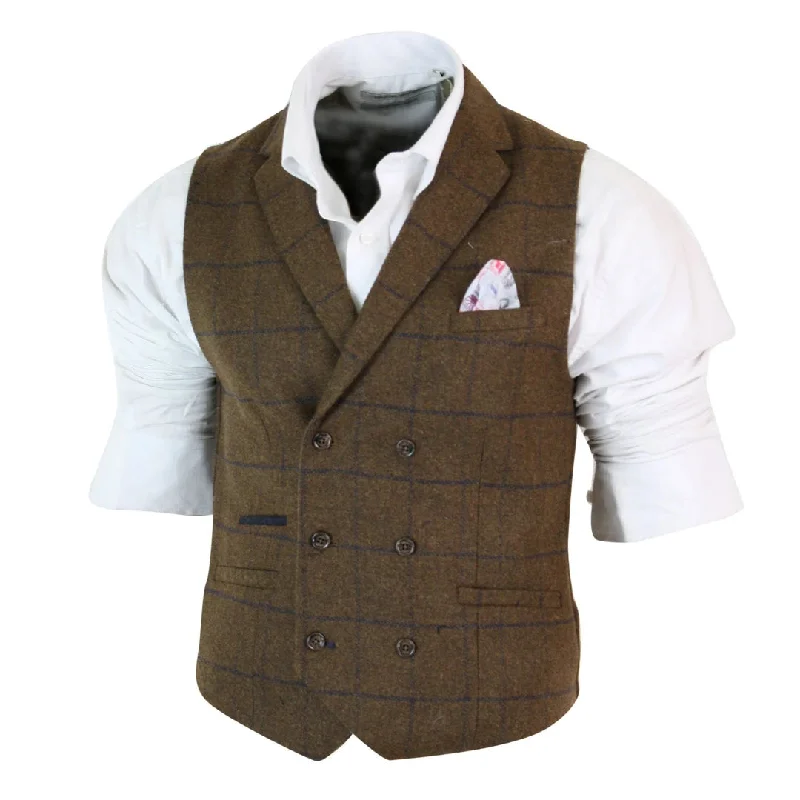 mens-double-breasted-herringbone-tweed-vintage-check-waistcoat