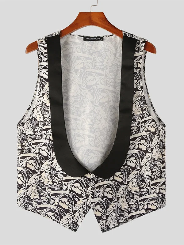 mens-plant-print-patchwork-sleeveless-waistcoat-skuk07713