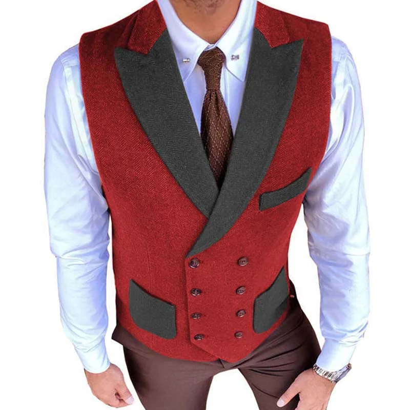 mens-retro-herringbone-contrast-color-slim-suit-vest-97425044m