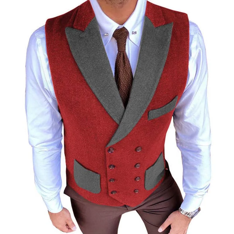 mens-retro-herringbone-contrast-color-slim-suit-vest-97425044m