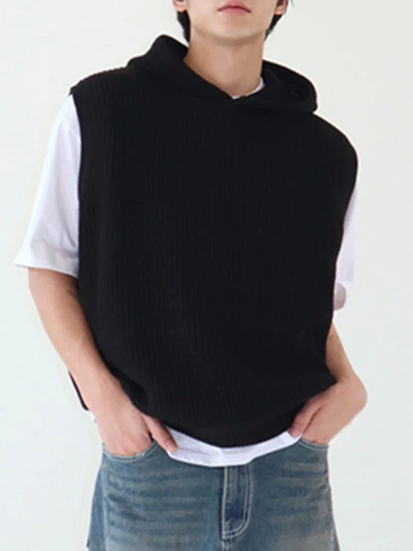 mens-solid-knit-sleeveless-hooded-waistcoat-skuk27713