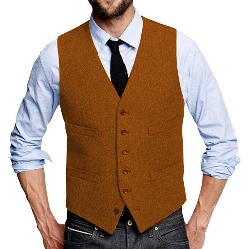 mens-vintage-herringbone-single-breasted-suit-vest-99735900m