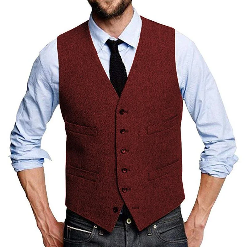 mens-vintage-herringbone-single-breasted-suit-vest-99735900m