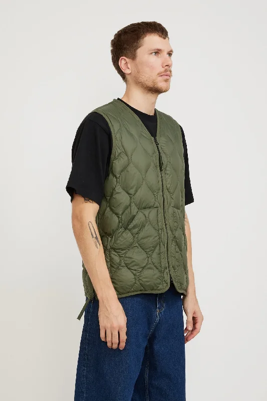 military-zip-v-neck-soft-shell-down-vest-olive