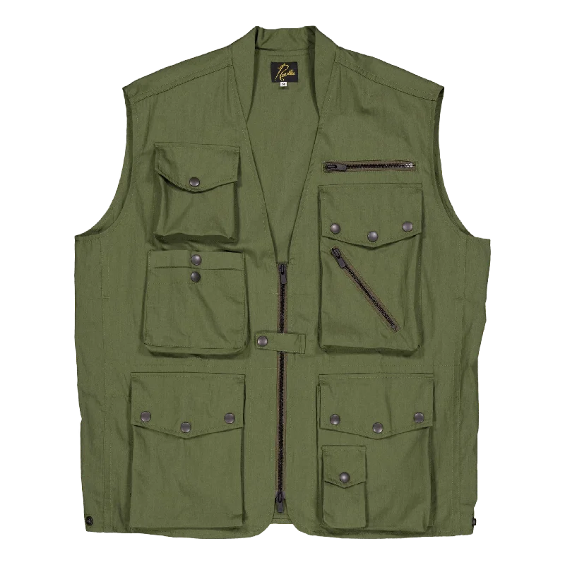 Needles Field Vest - C/n Oxfor A-olive