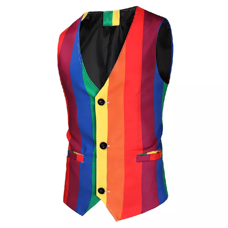 rainbow-striped-deep-v-neck-vest-with-buckle