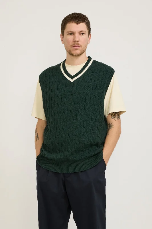 School House Knit Vest Forest