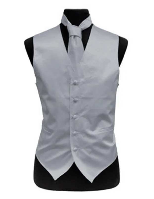 Solid White Vest Set