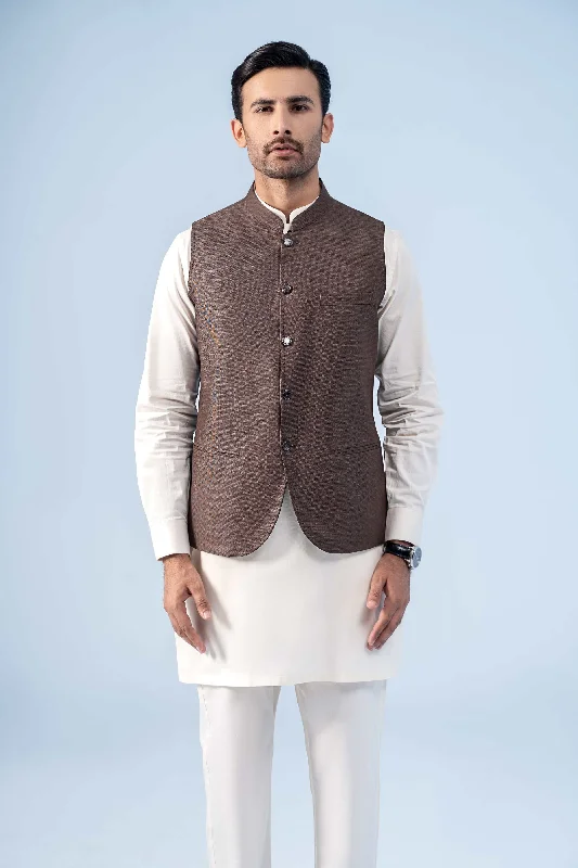 WAISTCOAT MID BROWN