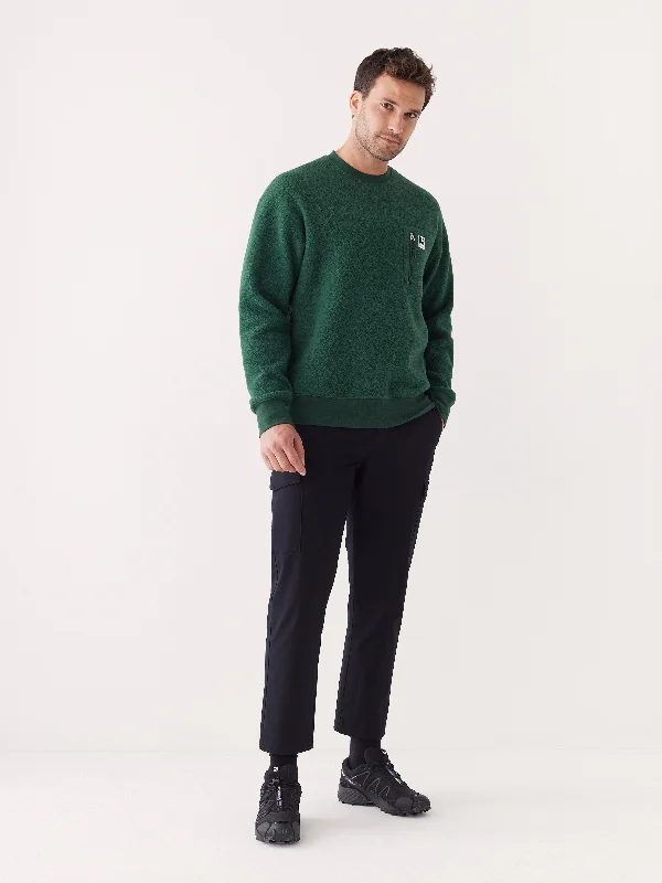 The Explorer Polar Fleece Crewneck in Midnight Teal