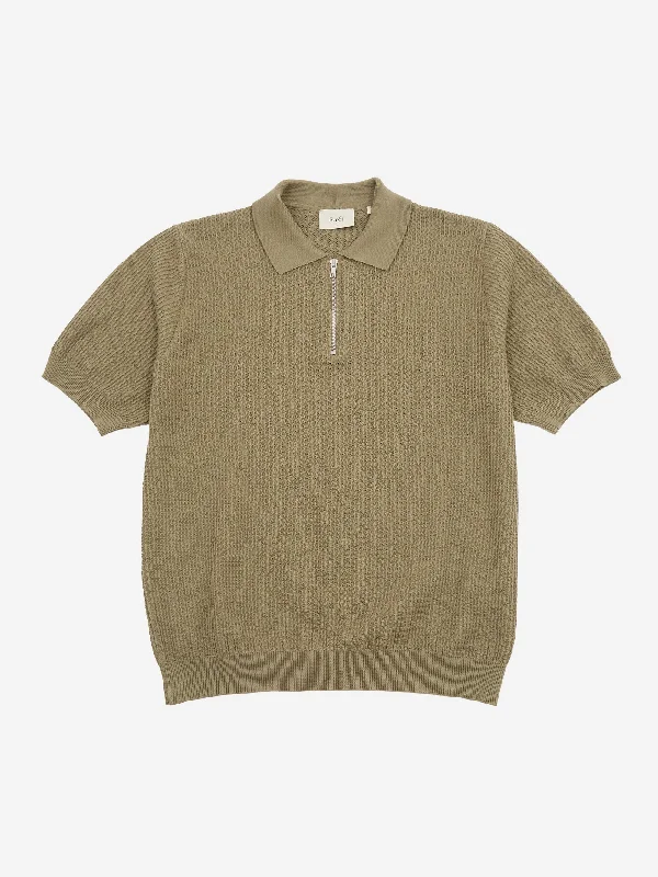 Foret Moment Half Zip Knit - Dusty Olive