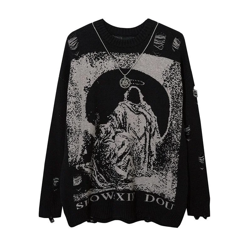 grim-reaper-ripped-knit-sweater