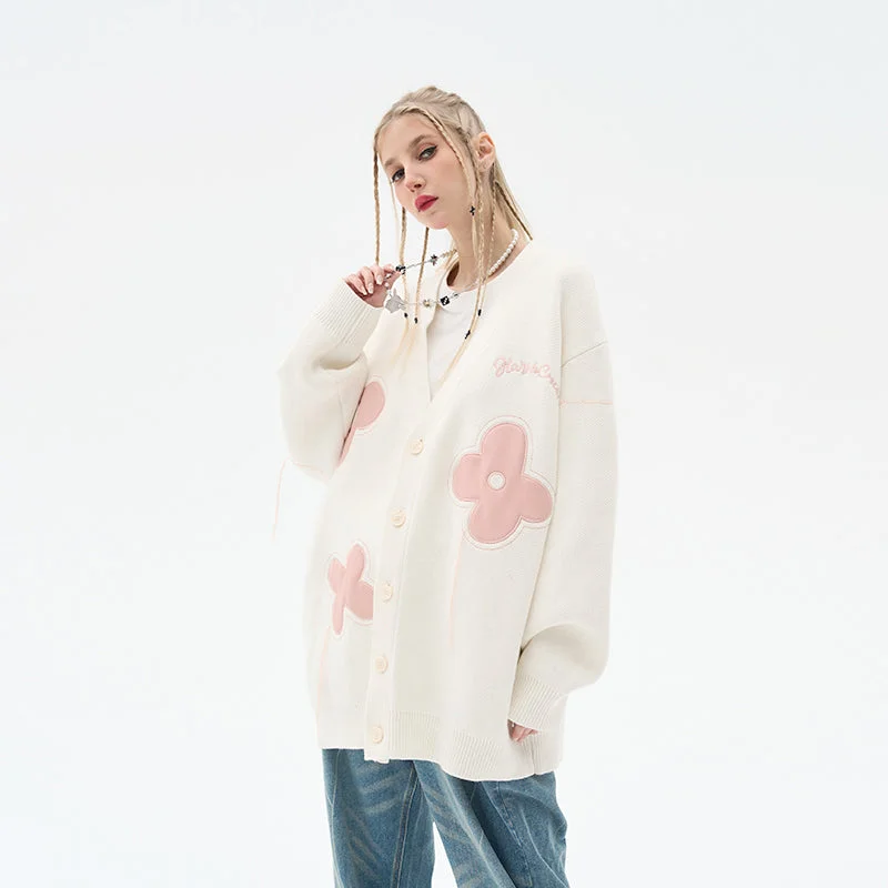 harsh-and-cruel-solitary-flower-tassel-knit-cardigan