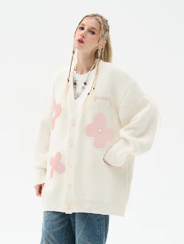 harsh-and-cruel-solitary-flower-tassel-knit-cardigan