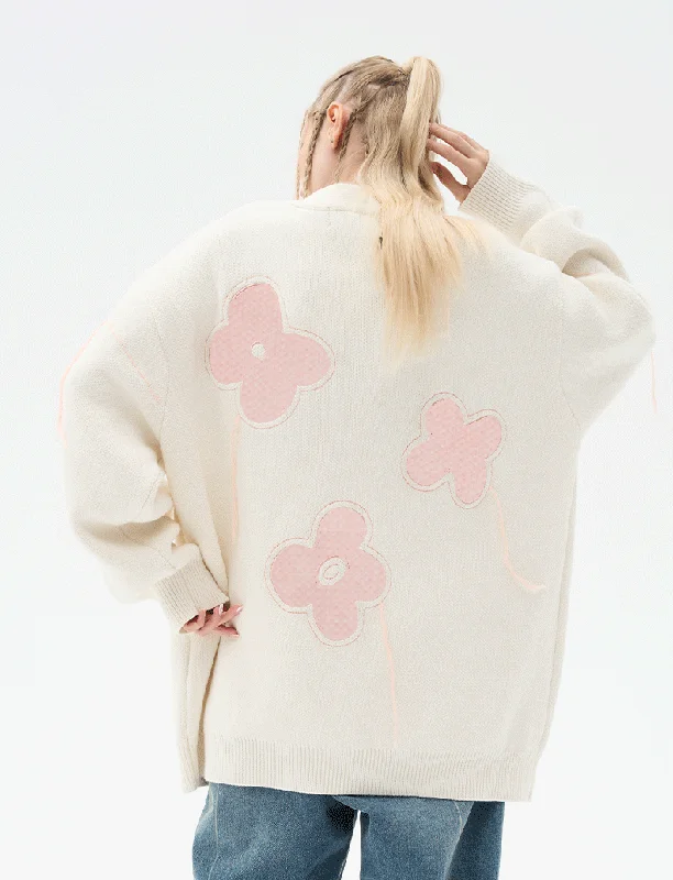 harsh-and-cruel-solitary-flower-tassel-knit-cardigan