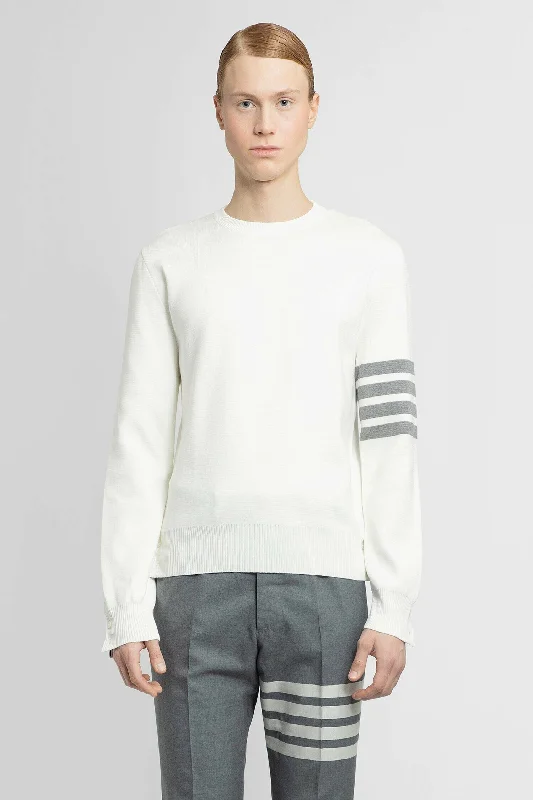 THOM BROWNE MAN WHITE KNITWEAR