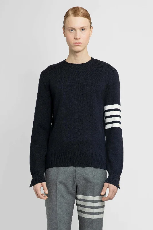 THOM BROWNE MAN BLUE KNITWEAR