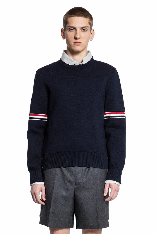 THOM BROWNE MAN BLUE KNITWEAR