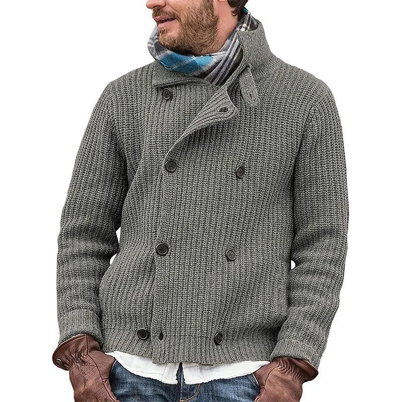 Men's Solid Color Button Knit Jacket 60091809X