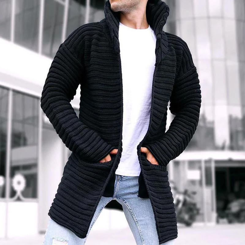 mens-solid-stand-collar-mid-length-knit-cardigan-90370724z