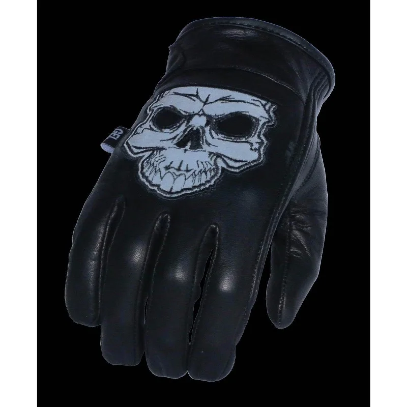 milwaukee-leather-mg7571-men-s-reflective-skull-black-leather-gloves-with-cool-tec-technology