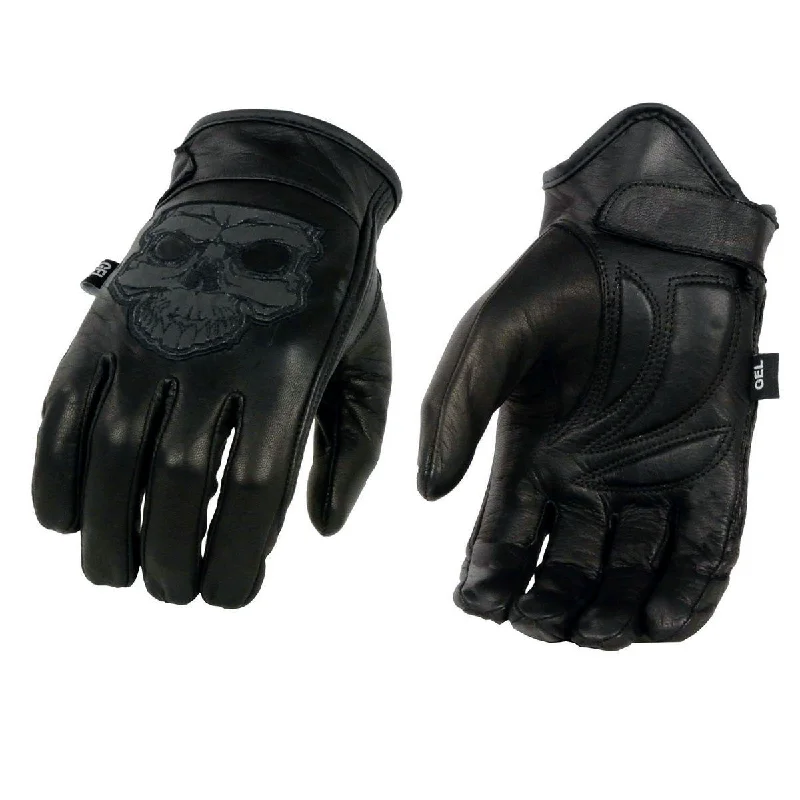 milwaukee-leather-mg7571-men-s-reflective-skull-black-leather-gloves-with-cool-tec-technology