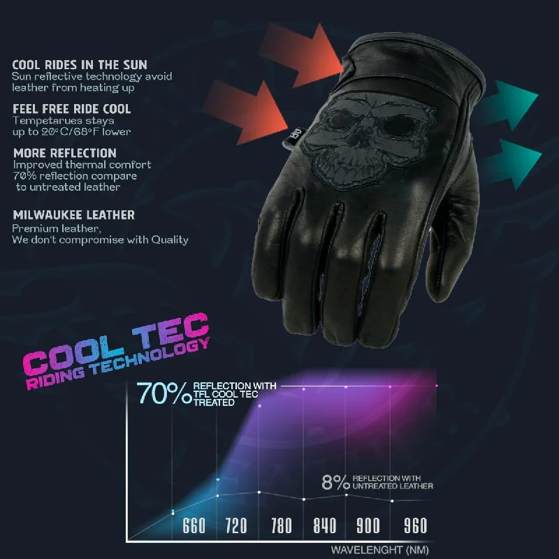 milwaukee-leather-mg7571-men-s-reflective-skull-black-leather-gloves-with-cool-tec-technology