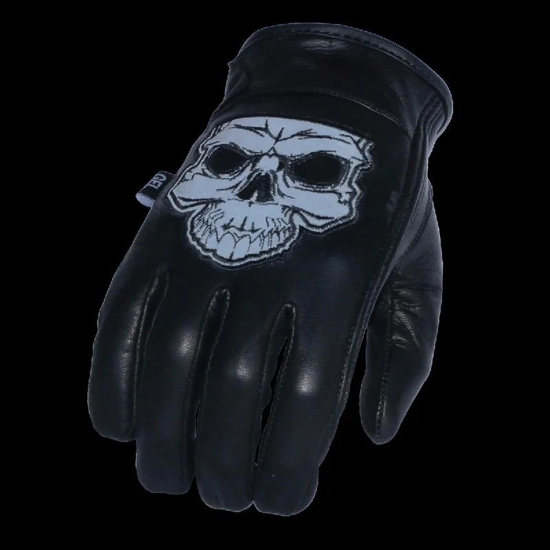 milwaukee-leather-mg7571-men-s-reflective-skull-black-leather-gloves-with-cool-tec-technology