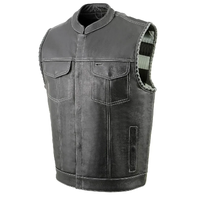 milwaukee-leather-mlm3506-men-s-old-glory-black-leather-with-grey-stitching-vest-and-laced-arm-holes