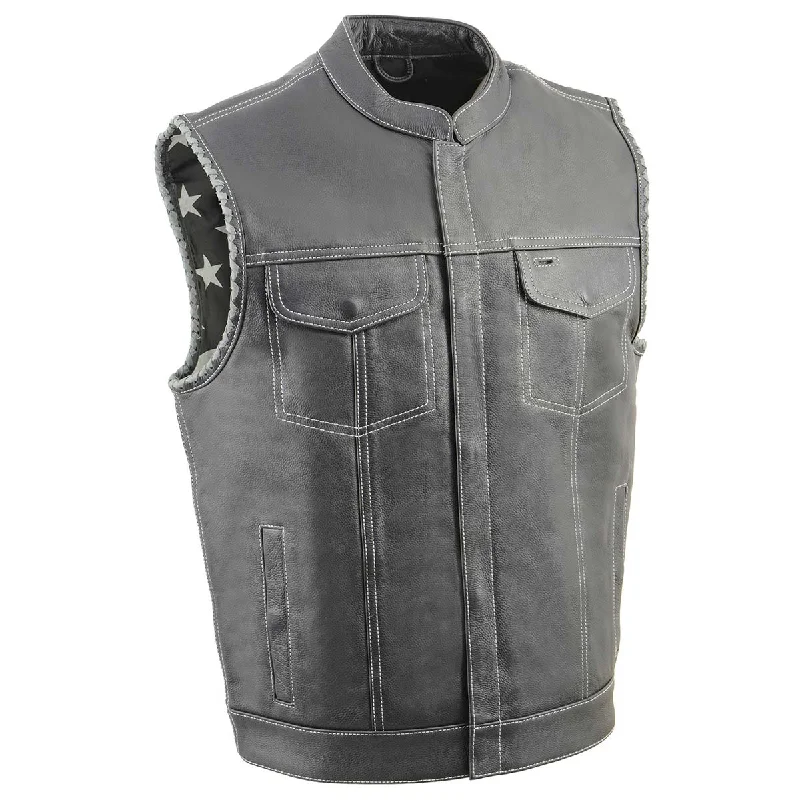 milwaukee-leather-mlm3506-men-s-old-glory-black-leather-with-grey-stitching-vest-and-laced-arm-holes