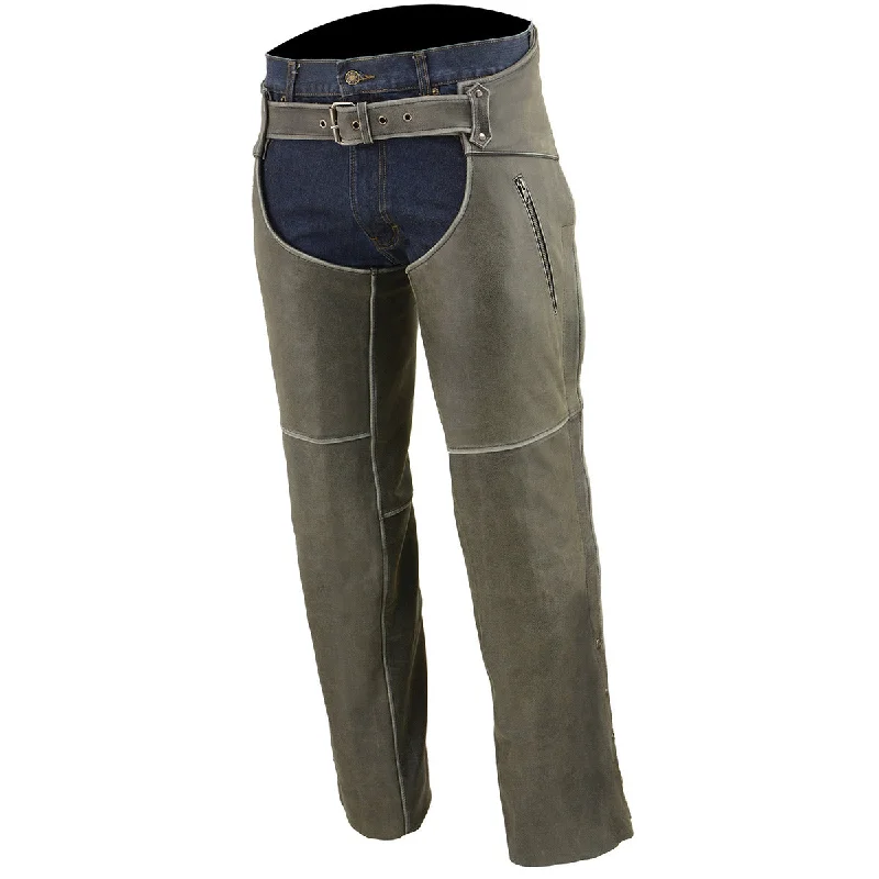 milwaukee-leather-mlm5536-mens-vintage-distressed-grey-slate-chap-with-deep-thigh-zippered-pockets