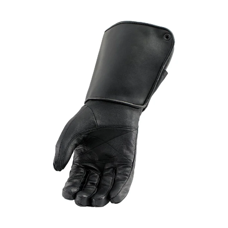 milwaukee-leather-sh262-mens-black-long-cuff-gauntlet-gloves-with-zipper-closure