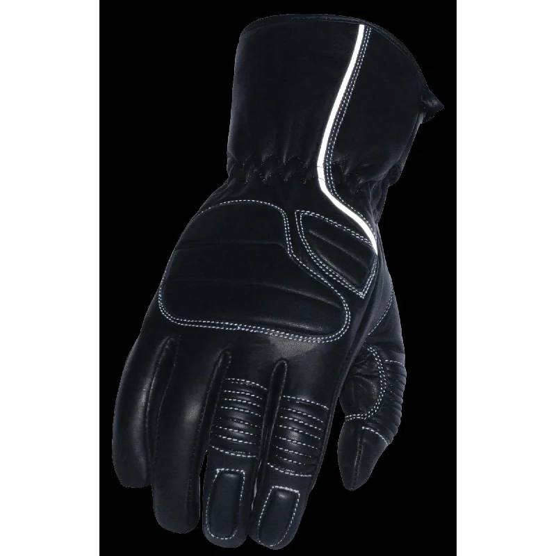 milwaukee-leather-sh607-mens-thermal-lined-padded-back-racing-glove-with-reflective-piping