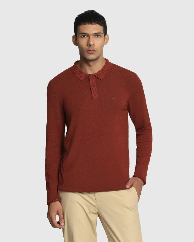 Polo Rust Solid Sweater - Beet