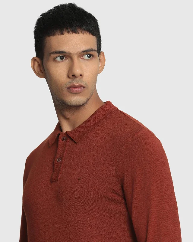 solid-polo-neck-sweater-in-rust-beet