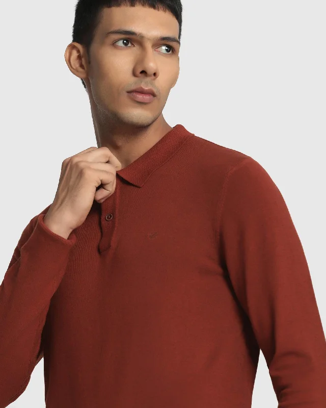 solid-polo-neck-sweater-in-rust-beet