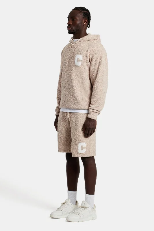 textured-knitted-hooded-short-tracksuit-beige