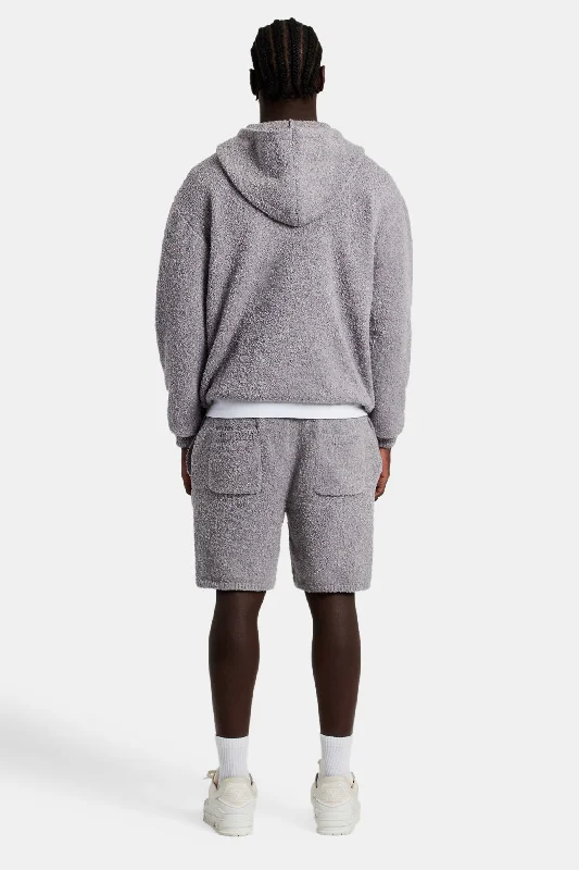 textured-knitted-hooded-short-tracksuit-grey