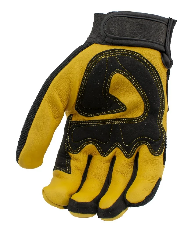 xelement-xg37548-mens-yellow-and-black-full-grain-deerskin-gloves