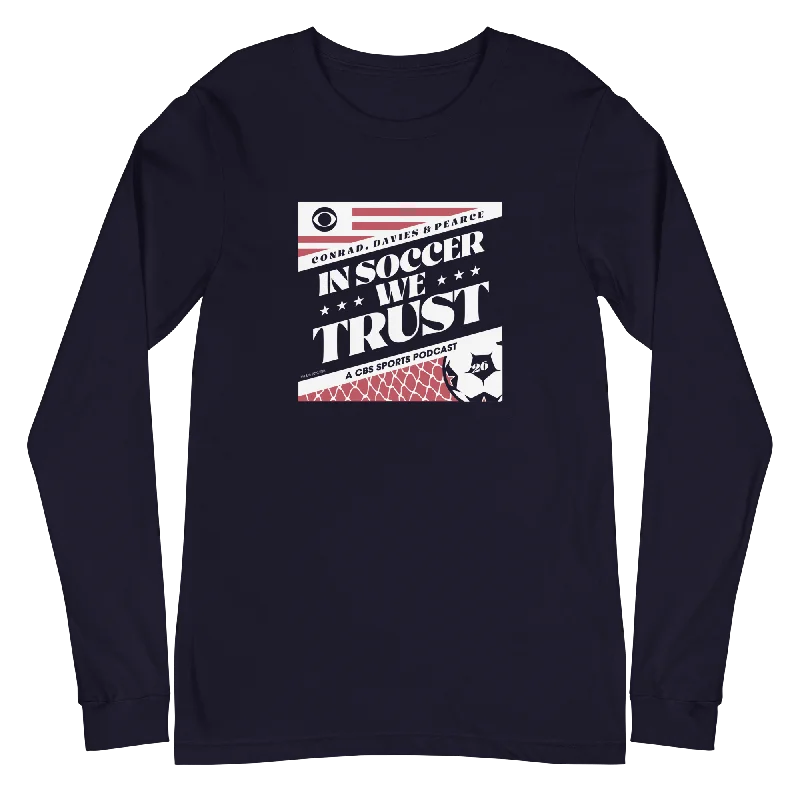 In Soccer We Trust Podcast Key Art Adult Long Sleeve T-Shirt