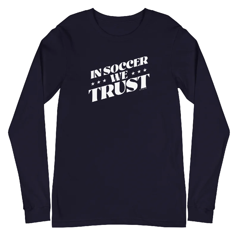 In Soccer We Trust Podcast Logo Adult Long Sleeve T-Shirt